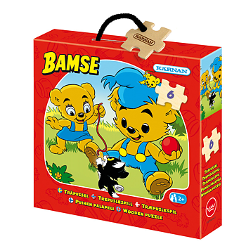 Bamse Pussel i Trä 6 Bitar - Kärnan