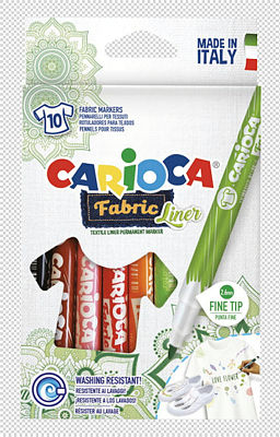 Carioca Textilpennor 10-Pack