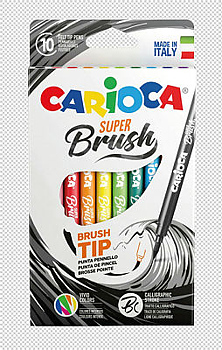 Carioca Penselfiberpennor 10-Pack