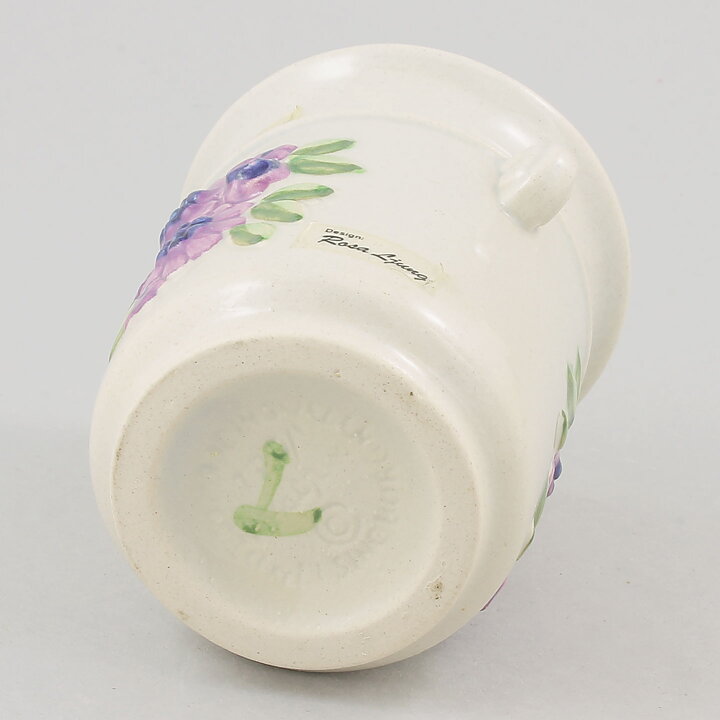 ローザ・リュング  紫の花  白いベース  10cm  1972年