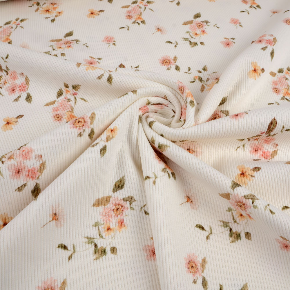 LOVELY FLORALS RIBBED - 2