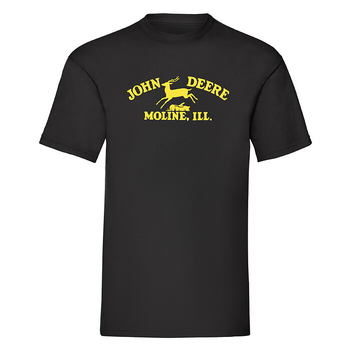 T-Shirt John Deere "Moline ill" Svart