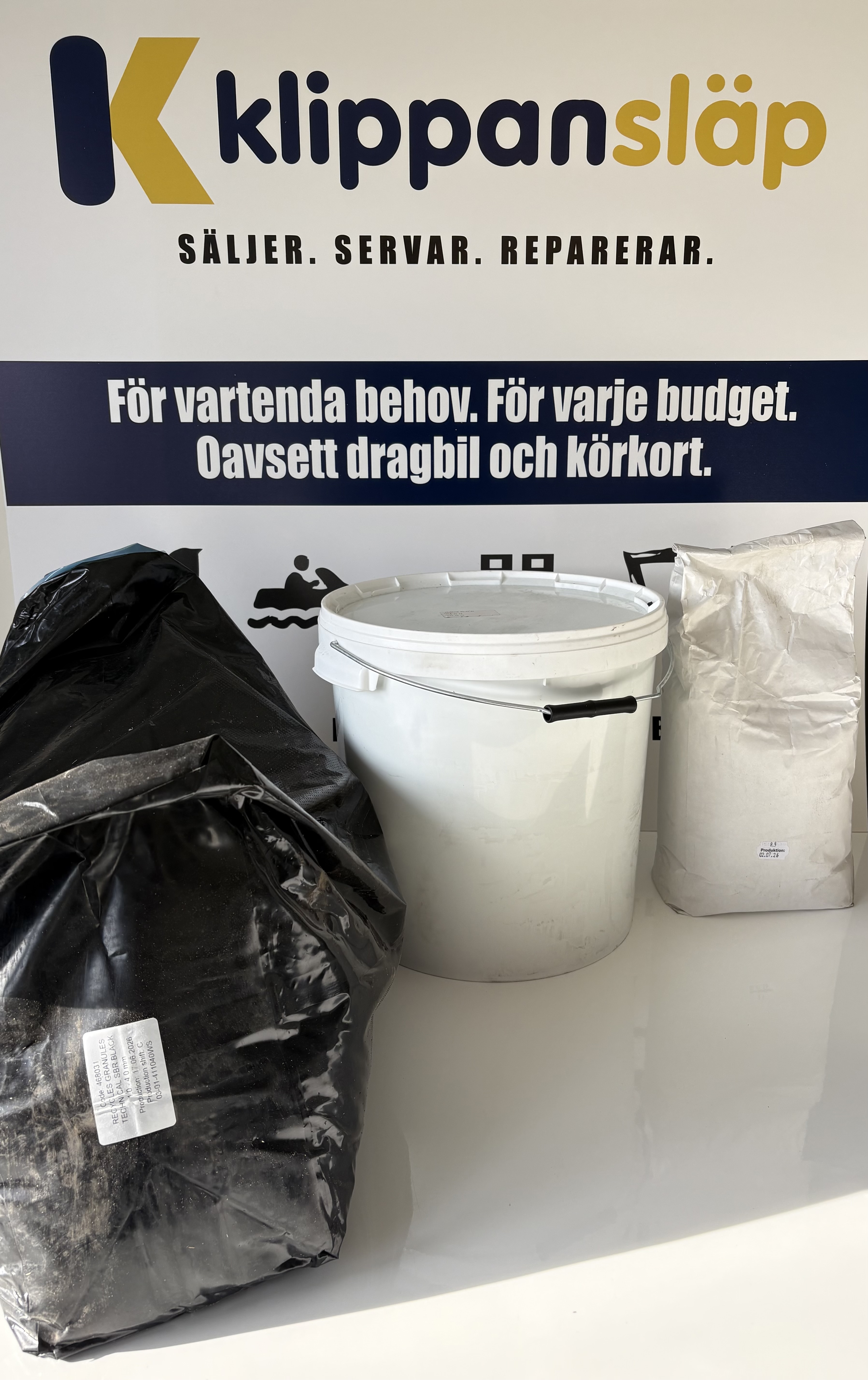 Gummigolv helsats 3-4 kvadrat