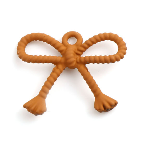 Charm Bowknot  Brown rope