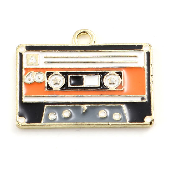 Charm ,  Casette tape enamel Black