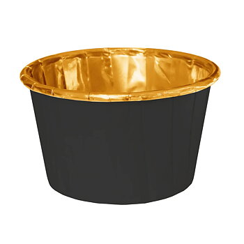 Muffinsformar | 20-pack | Svart och guld