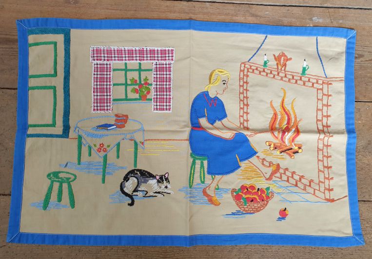 Broderad bonad 1940-tal