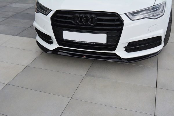 Front Splitter V.1 Audi A6 C7 S-Line/ S6 C7 Facelift / Blanksvart - 5