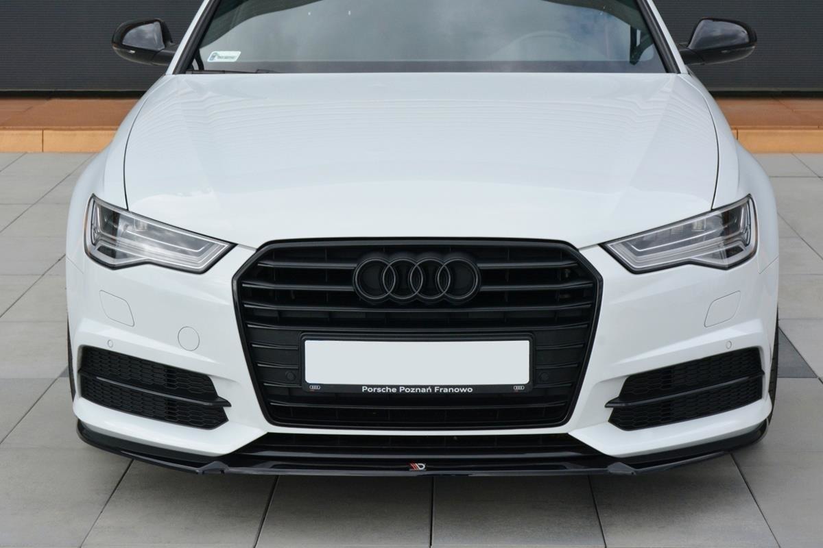 Front Splitter V.1 Audi A6 C7 S-Line/ S6 C7 Facelift / Blanksvart - 7