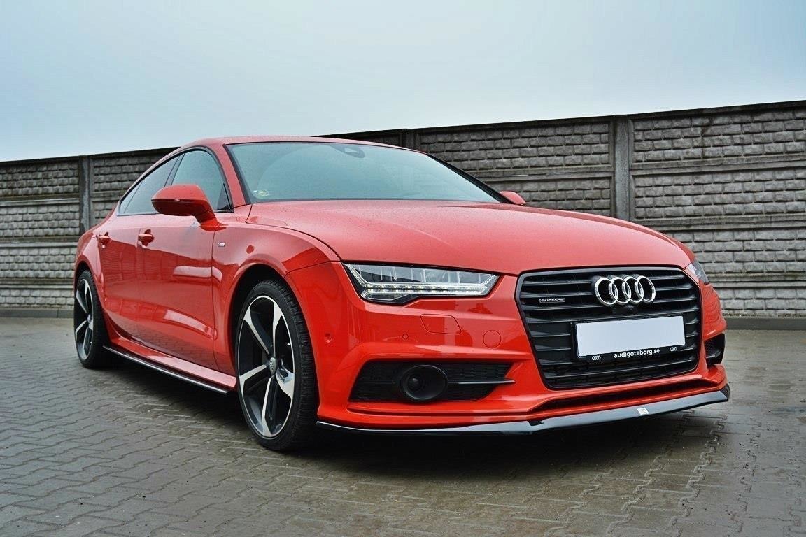 Maxton - Front Splitter Audi A7 S-Line (Facelift) / Blanksvart - 2