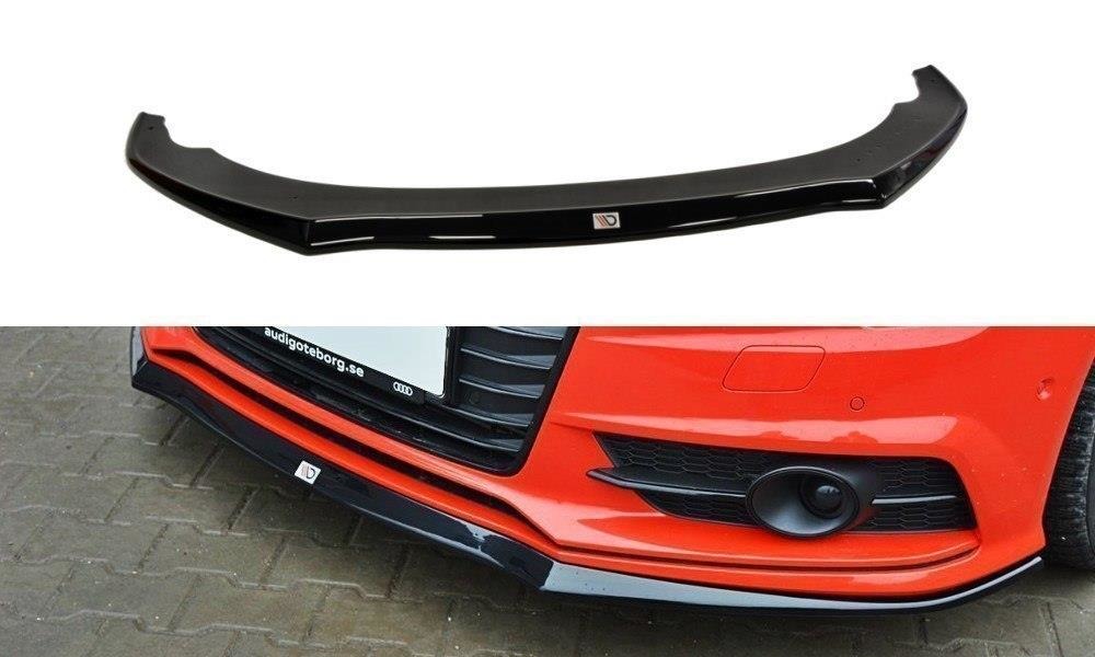 Maxton - Front Splitter Audi A7 S-Line (Facelift) / Blanksvart