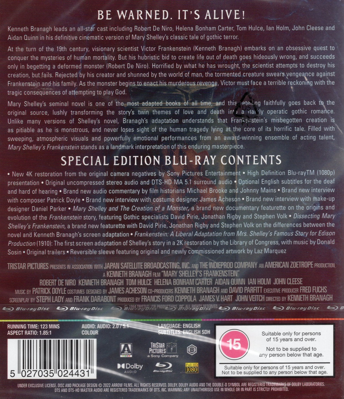 Mary Shelley's Frankenstein (ej svensk text) (Blu-ray) - 2
