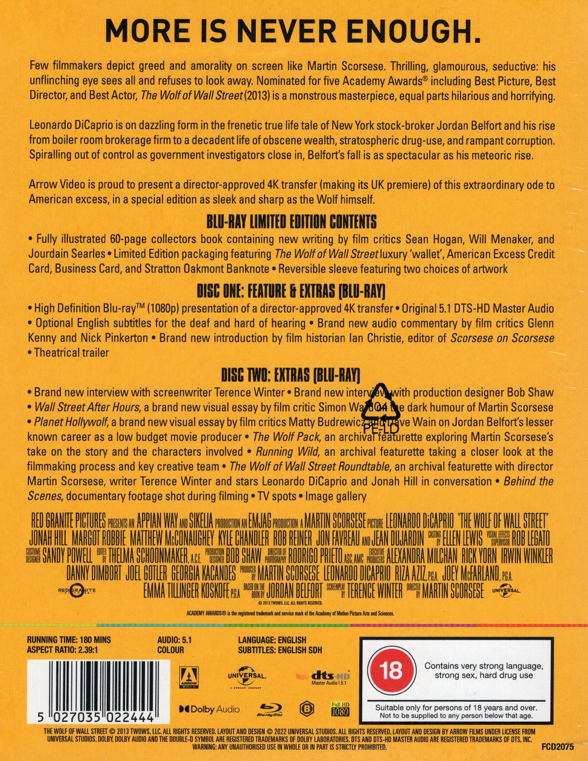 Wolf of Wall Street (Limited Edition) (ej svensk text) (Blu-ray) - 2