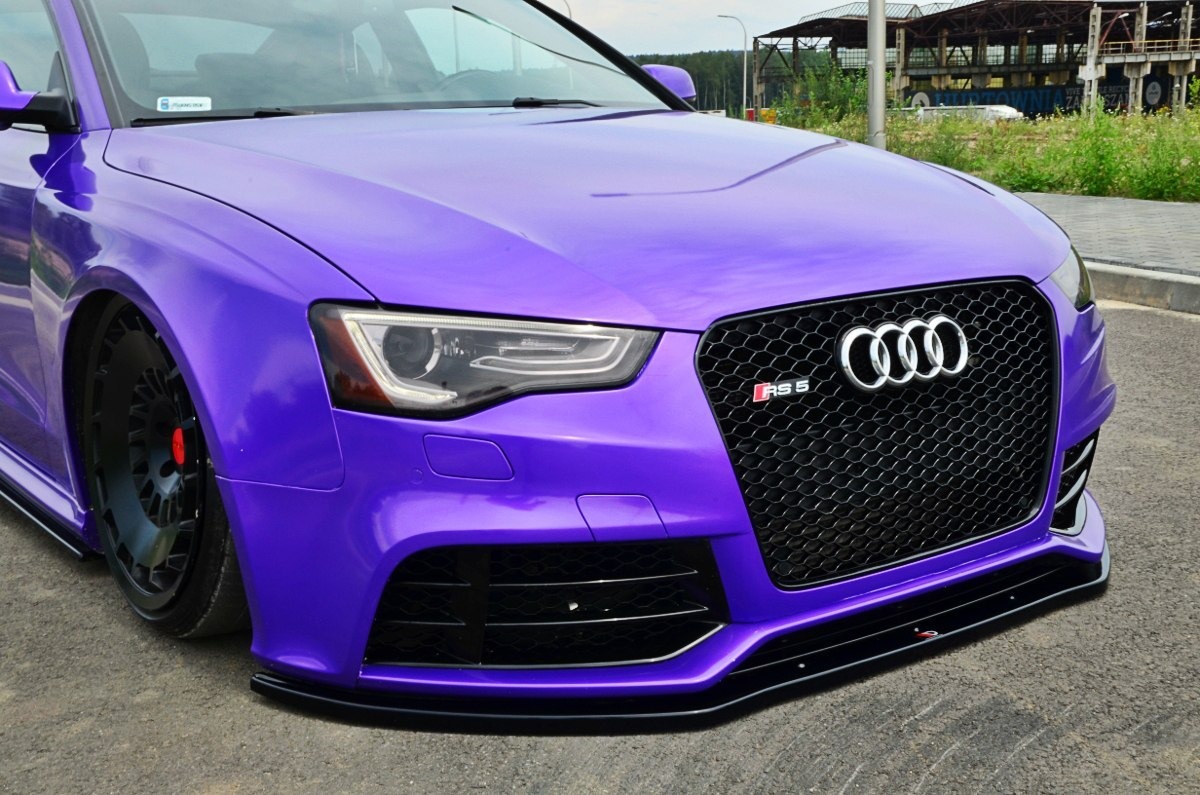 Front Splitter Audi Rs5 Facelift Model (2011-) / ABS Svart Struktur - 2