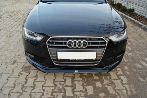 Front Splitter V.2 Audi A4 B8 (Facelift) / Blanksvart - 4