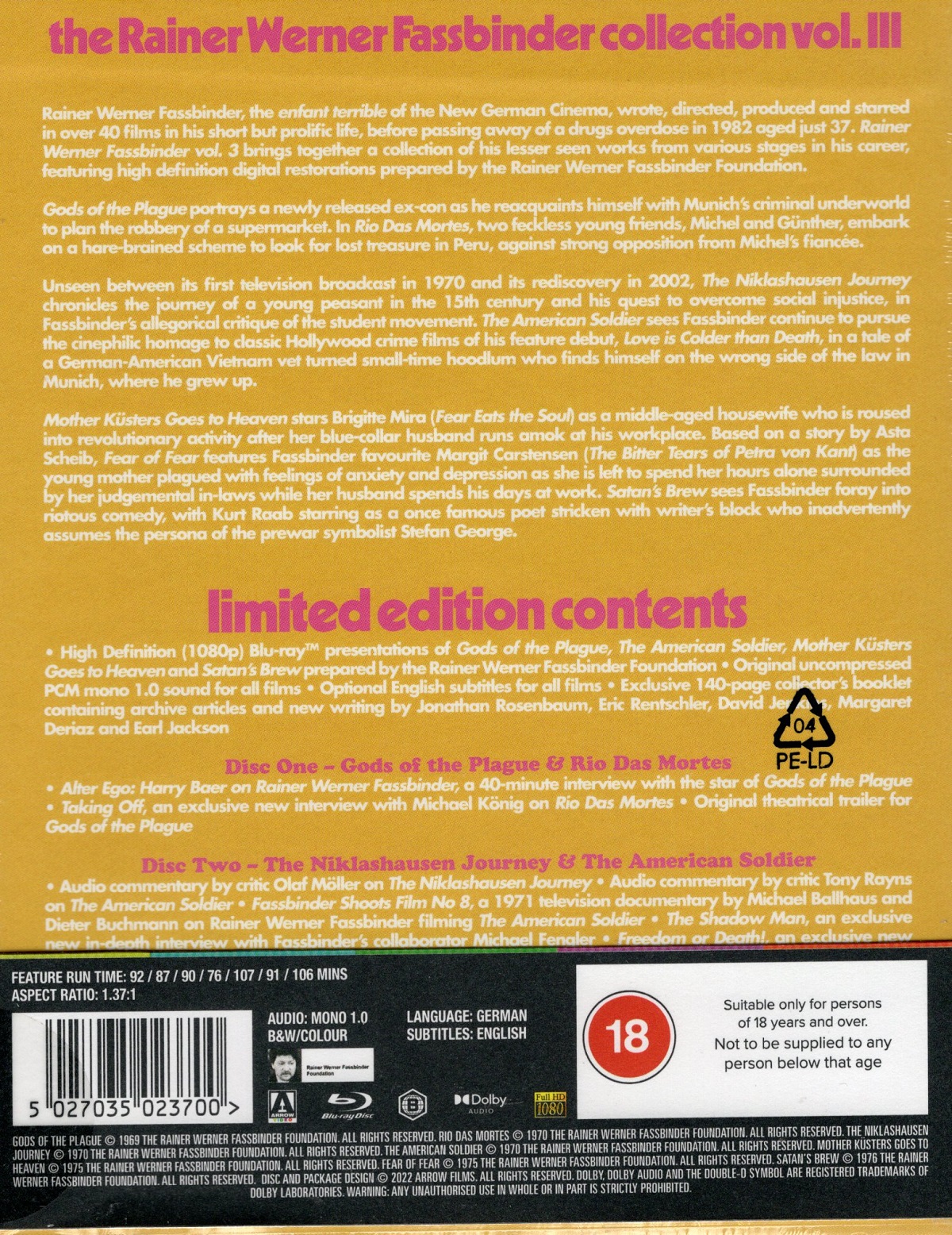 Rainer Werner Fassbinder Collection - Volume 3 (Limited Edition) (ej svensk text) (Blu-ray) - 2