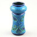 Aldo Londi (Liberty 1957) Turquoise Vase with Incised Decor 14 cm