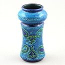 Aldo Londi (Liberty 1957) Turquoise Vase with Incised Decor 14 cm