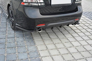 Bakre Sidosplitters Saab 9-3 Aero Mk2 Facelift / Blanksvart
