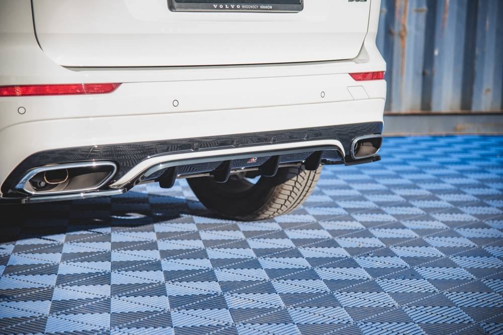 CENTRAL REAR SPLITTER (WITH VERTICAL BARS) VOLVO XC60 MK2 R-DESIGN - 4