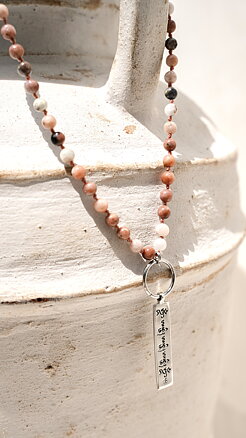 Necklace shanti stone - dusty rose