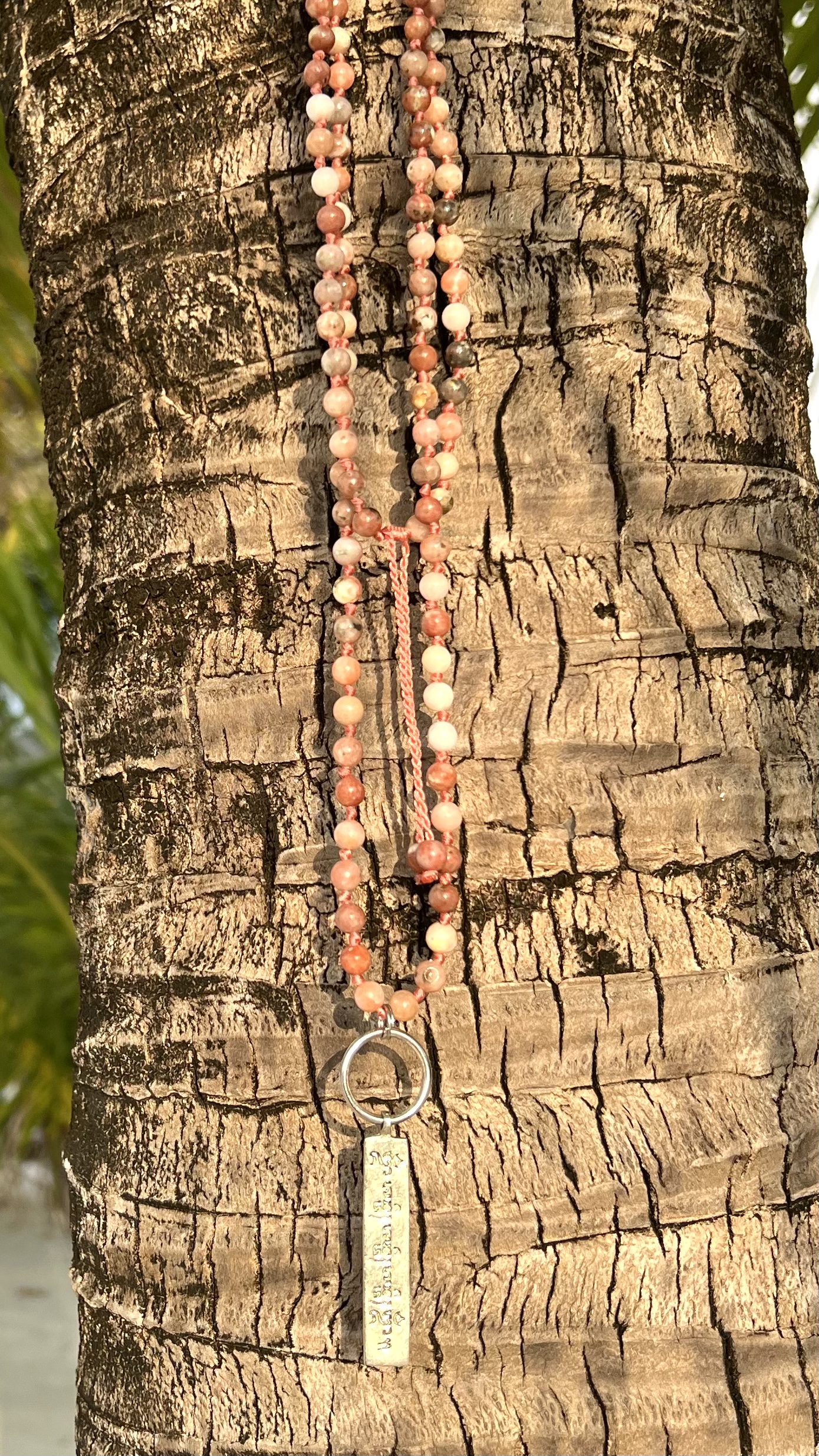 Necklace shanti stone - dusty rose - 4