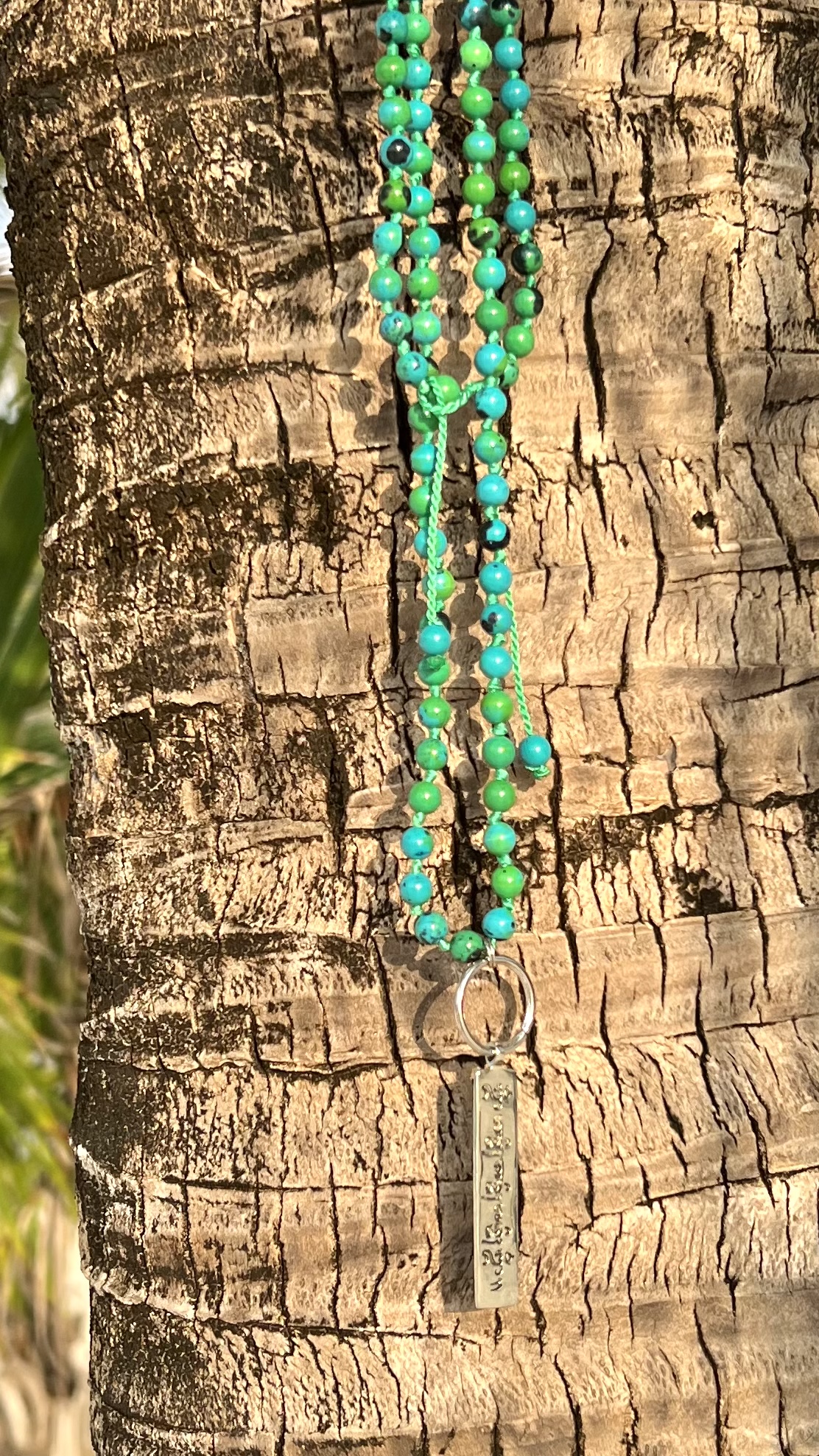  Necklace shanti stone/ aqua - 3