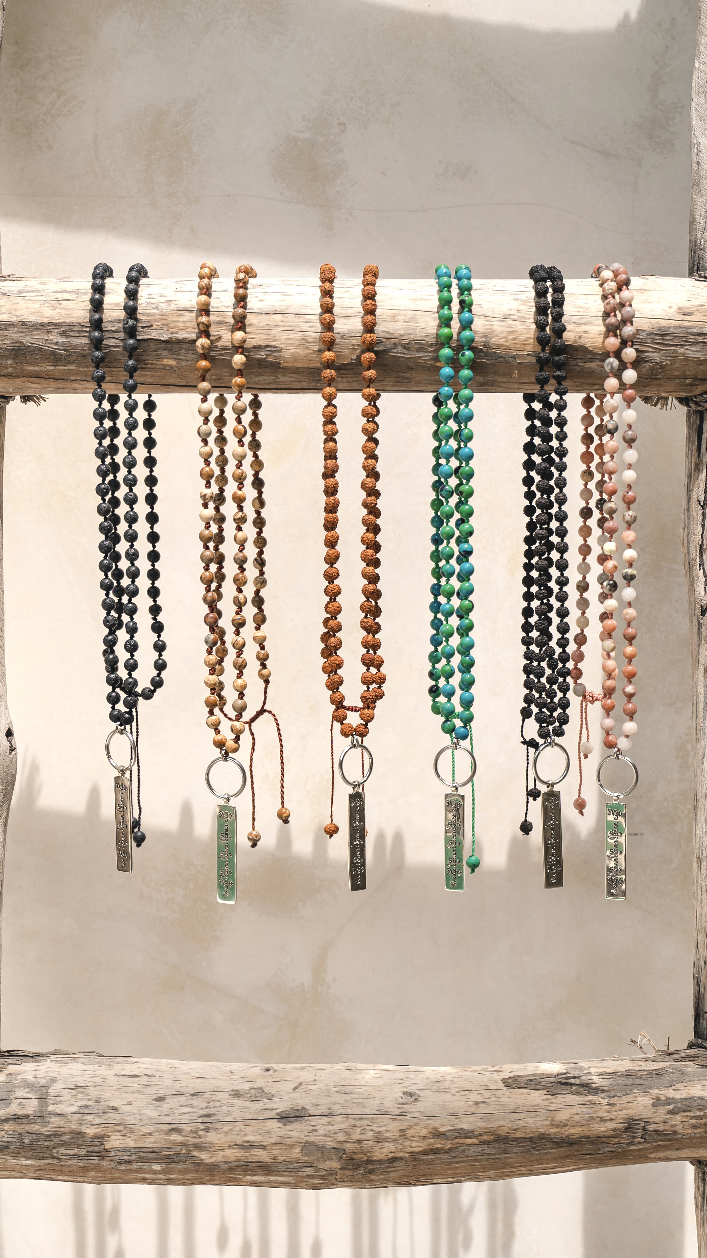  Necklace shanti stone/ aqua - 2