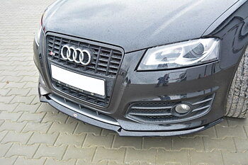 Front Splitter V.1 Audi S3 8P (Facelift Model) 2009-2013 / Blanksvart