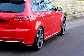 Sidokjolar Diffusers Audi S3 8P (Facelift Model) 2009-2013 / Blanksvart