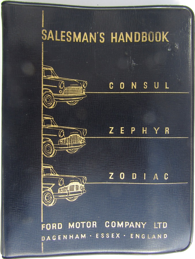1956 Ford Consul, Zephyr, Zodiac Saleman's Handbook