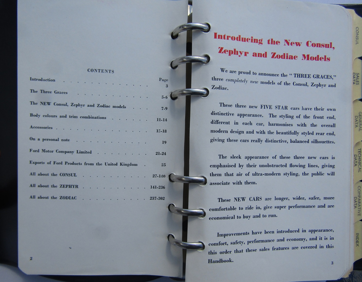 1956 Ford Consul, Zephyr, Zodiac Saleman's Handbook - 2