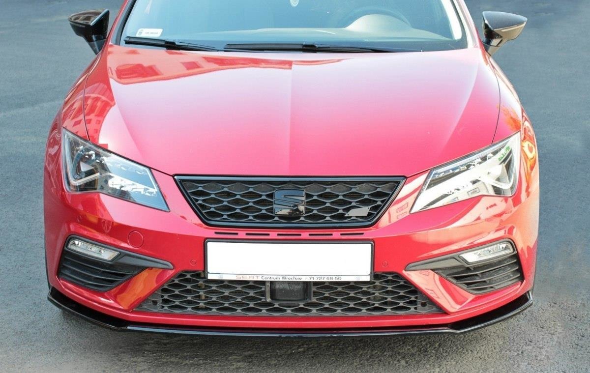 Front Splitter V.2 Seat Leon Mk3 Cupra/ Fr Facelift / Blanksvart