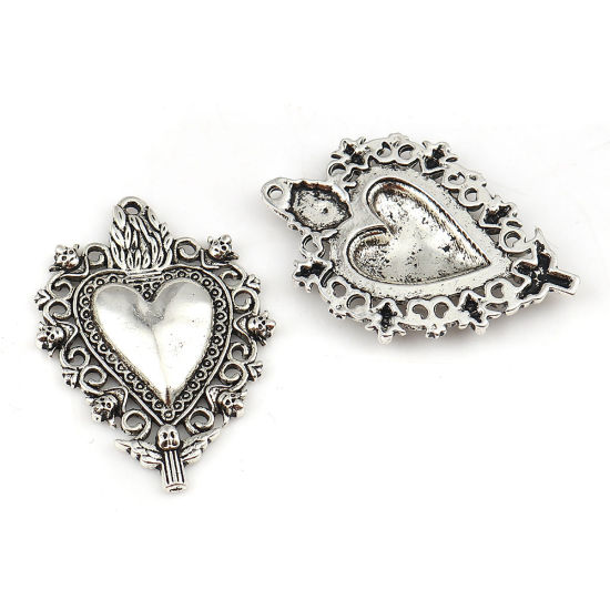 Berlock - Hjärta Ex Voto,  Silver 41mm - 2