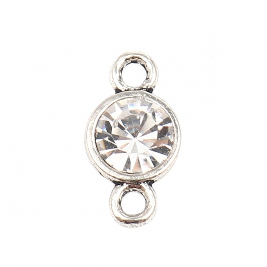 Charm Connector ,  m rhinestones, Clear