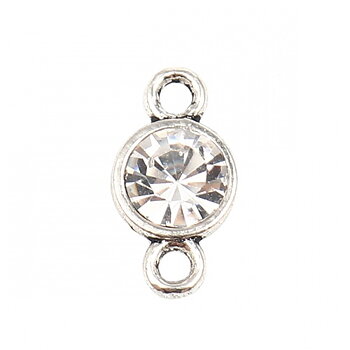 Charm Connector ,  m rhinestones, Clear