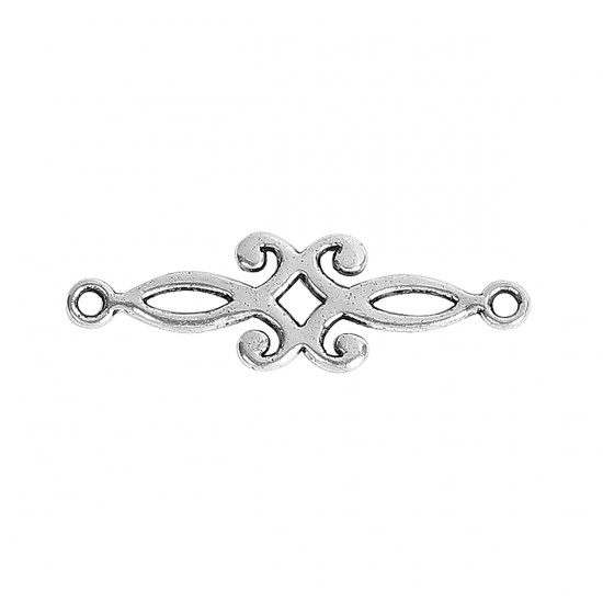 Berlock / Connector Silver swirl