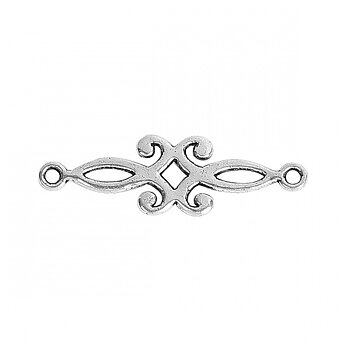 Berlock / Connector Silver swirl
