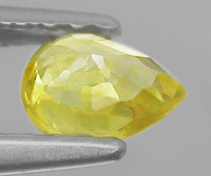 0.43 ct mycket tjusig 5x4 mm drop formad naturlig gul safir ädelsten - 2