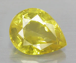 0.43 ct mycket tjusig 5x4 mm drop formad naturlig gul safir ädelsten - 3