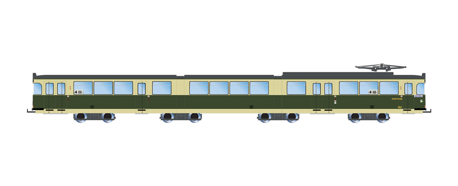 Spårvagn Düwag GT8, (Graz) blå