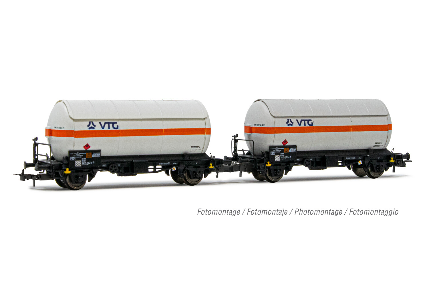 Vagnset: 2x Zags gasvagnar m s