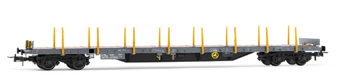 F-ERSA, 4-axle stake wagon wagon type Rs, grey livery "ermewa", ep. VI
