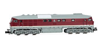 DR, diesel locomotive 132 483-9, red with grey/silver roof, ep. IV, with DCC sound decoder