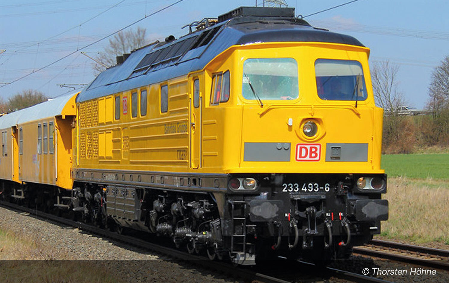 DB Bahnbau, diesel locomotive 233 493-6, yellow livery, ep. VI, with DCC sound decoder