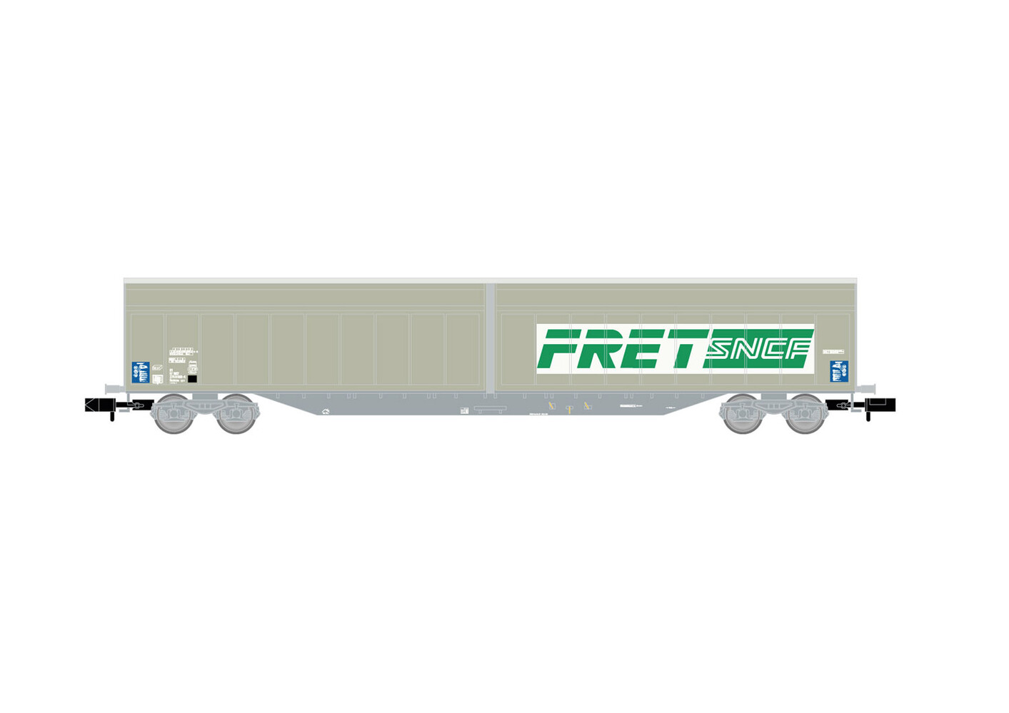 SNCF, 4-axle sliding walls wagon Habbins,"FRET", ep. IV-V
