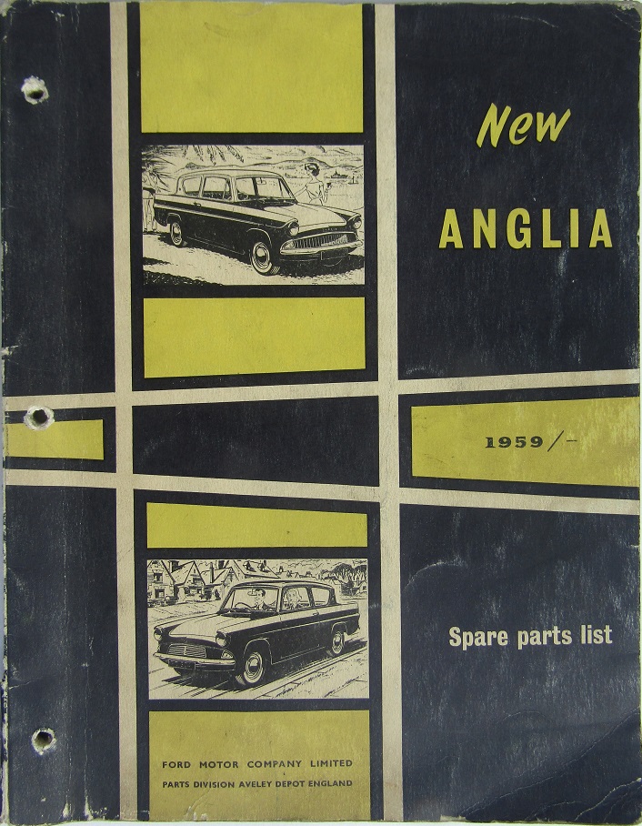 1959 Ford Anglia 105E Spare parts list