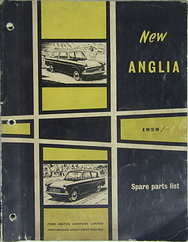 1959 Ford Anglia 105E Spare parts list