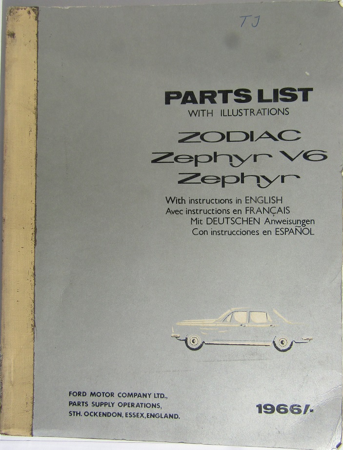 www.hortlund.se 1966 Ford Zodiac, Zephyr V6, Zephyr Parts List