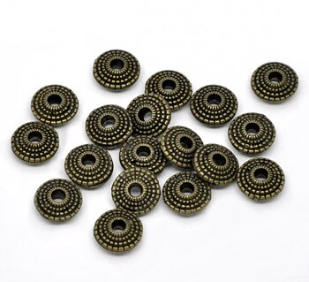 Bead Spacer Bicone Brons